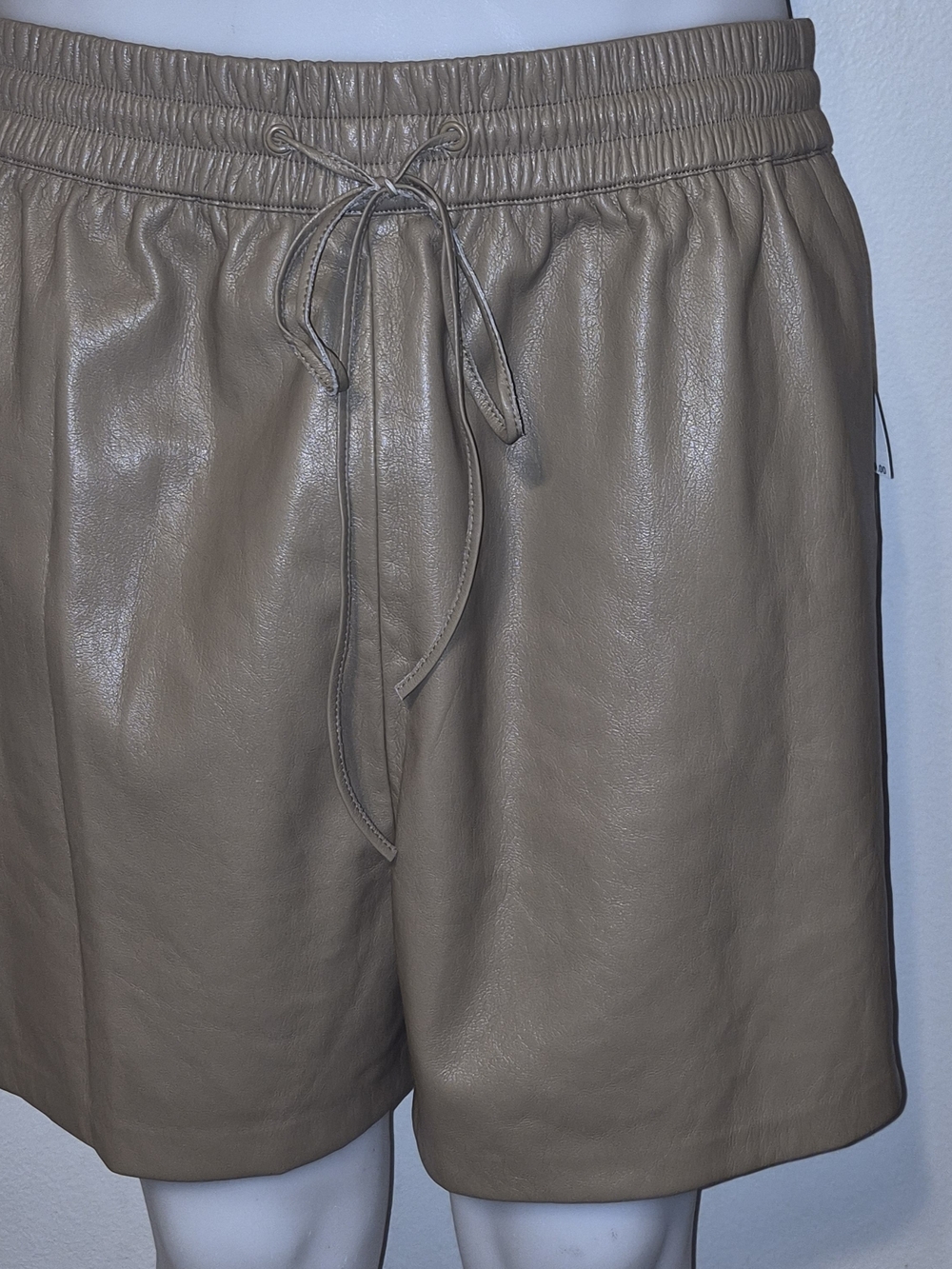 NWT Good American Better Than Leather Warm Caramel Shorts Vegan Plus Size 5